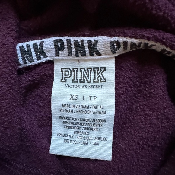 SOLD.           Victoria’s Secret PINK Y2K Pullover Hoodie Size XSmall - Picture 3 of 4